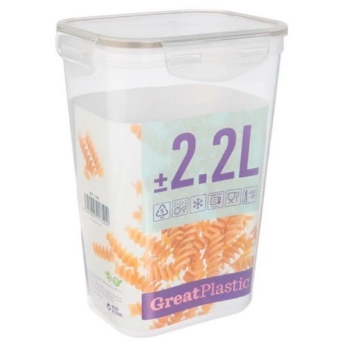 HERMETICO GREATPLASTIC RECTANGULAR 2.2L SURTIDOS